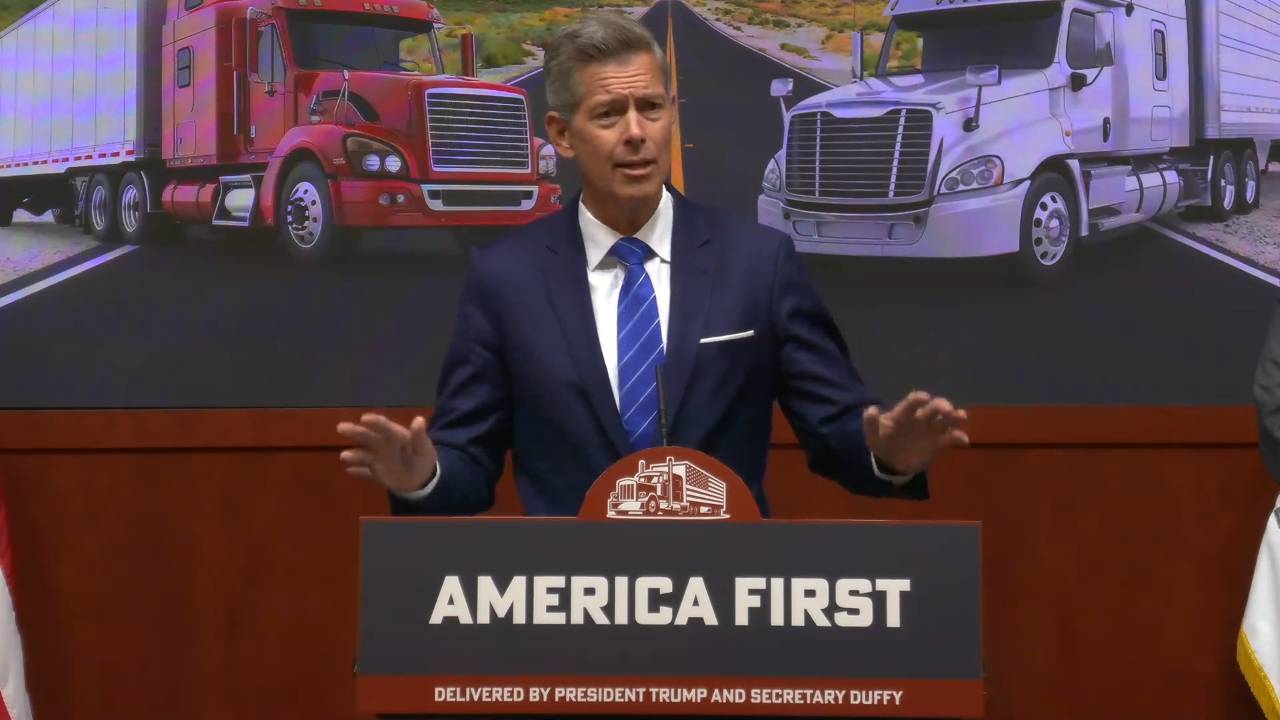 Dep. of Transportation - Sec. Duffy: “we need to make sure that those who are driving big rigs, semis can understand the, the, the road signs”