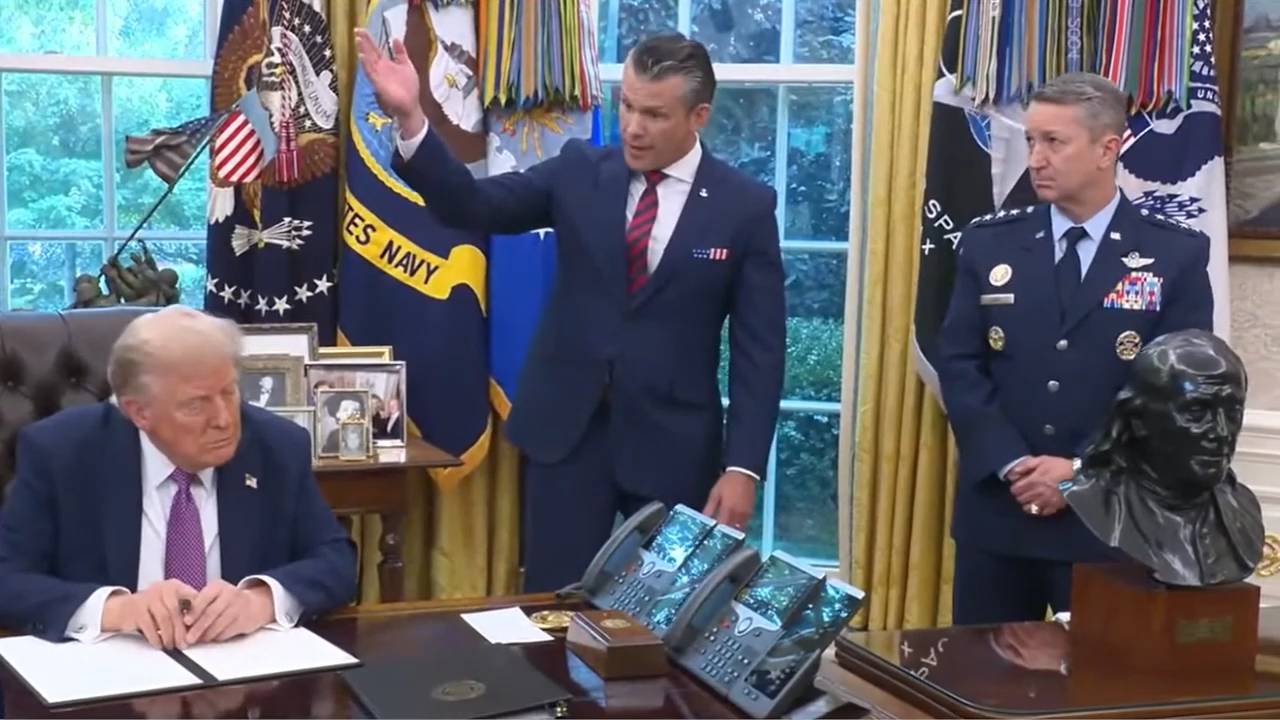 White House - Sec. Hegseth: "Peace through strength, brought to you by the War Department"