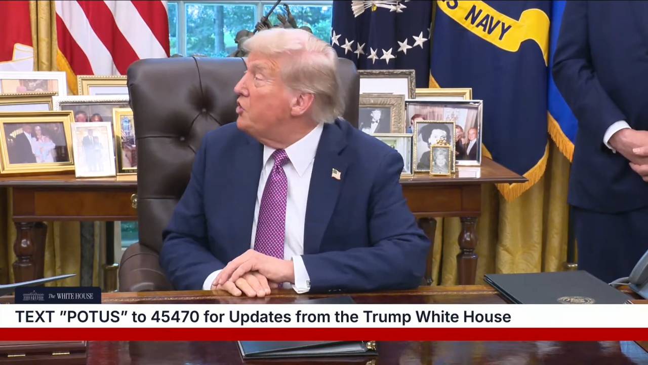 White House - Pres. Trump: "We brought costs down for people"