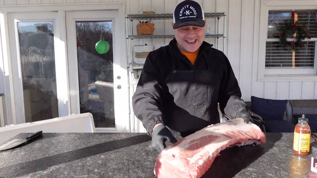 Bone in whole pork loin _ Cooking for 100 people