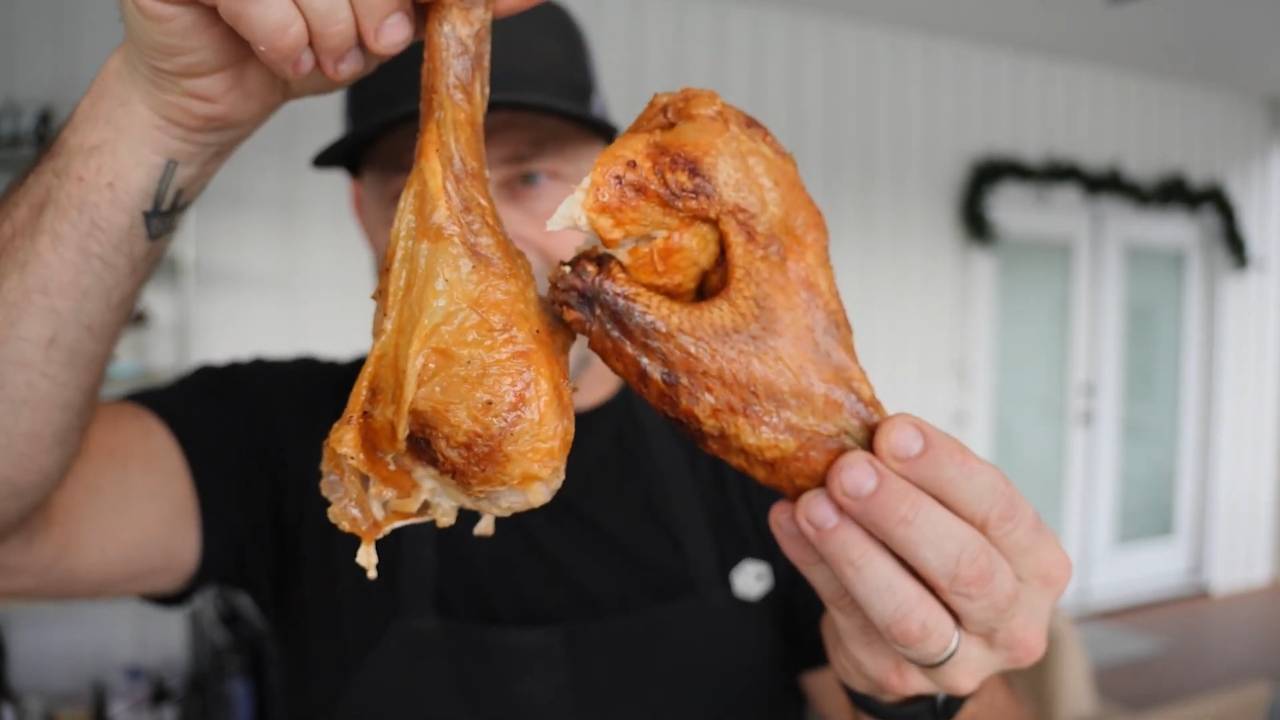 Turkey fried in bacon grease 