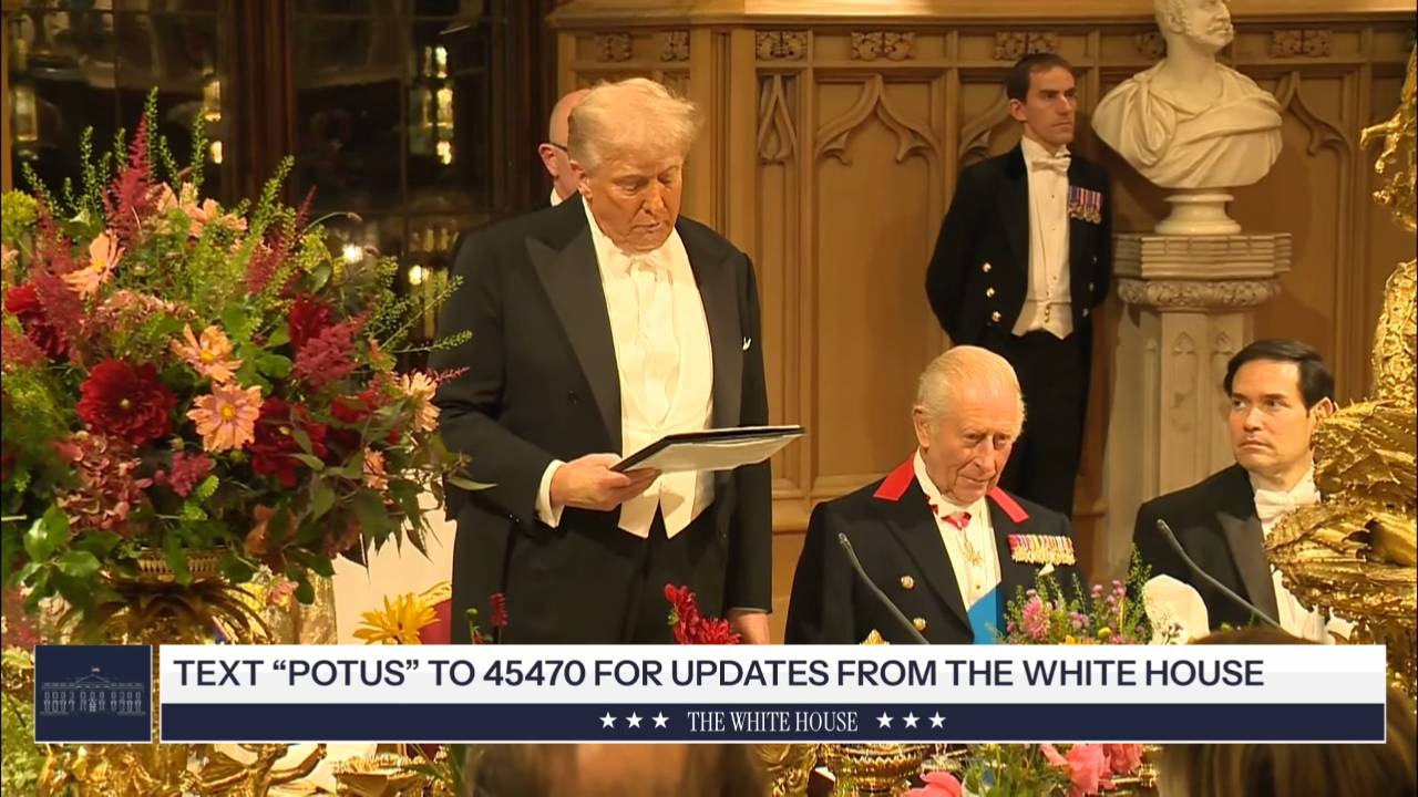 White House - President Trump: “In the finest tradition of British sovereigns, he has given his whole heart”