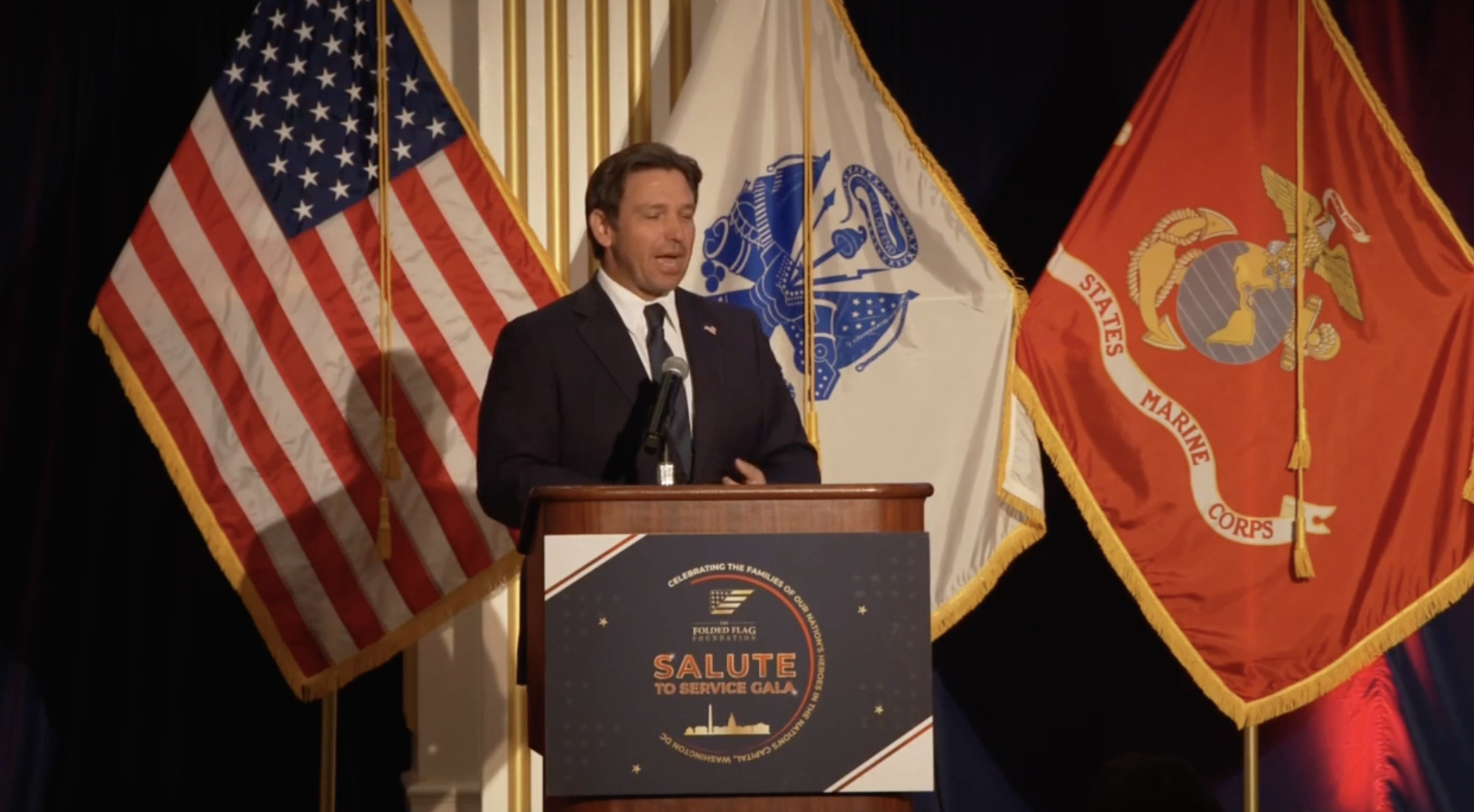 Folded Flag Foundation Salute to Service Gala– Gov. DeSantis (R-FL): “There are times where folks have to put themselves on the line.”