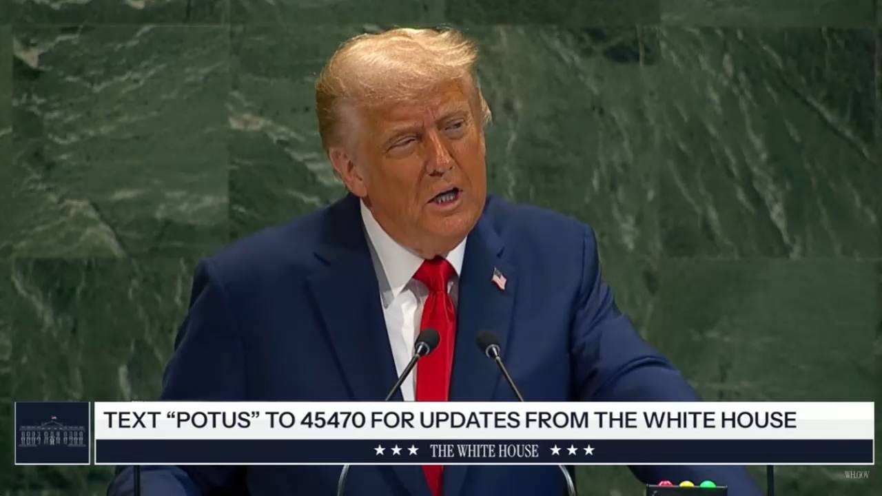 White House - Pres. Trump at the UN: "Empty words don't solve war"