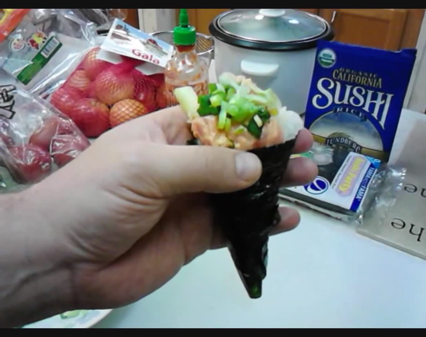 Japanese cone-shaped roll technique