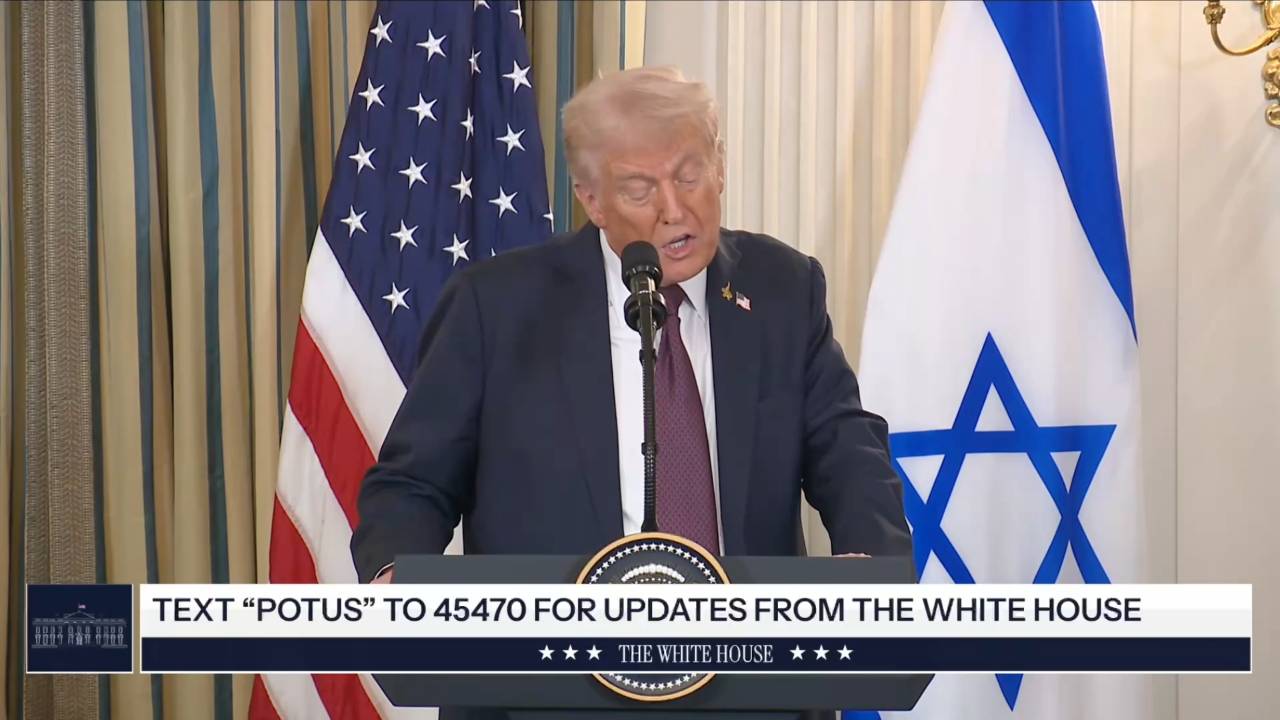 White House - President Trump: "Israel would have my full backing to finish the job”