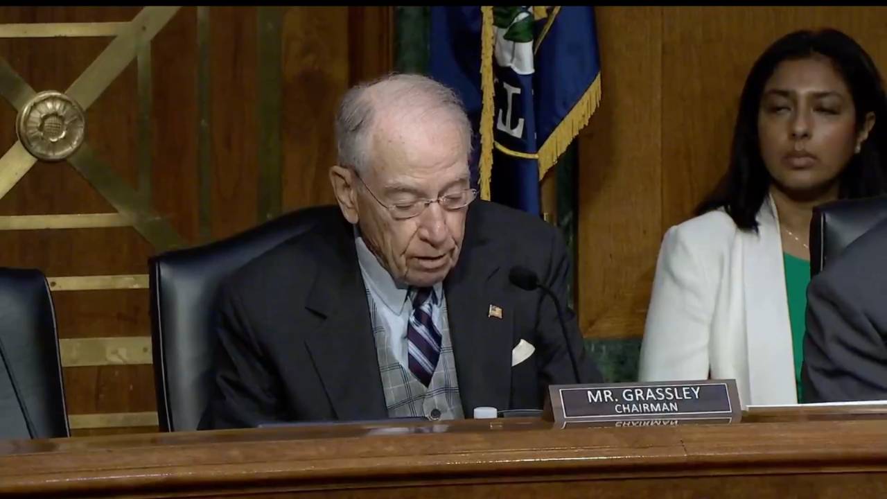 Senate Judiciary - Sen. Grassley (R-IA): “We heard from victims about the devastating impact of soft on crime policies”