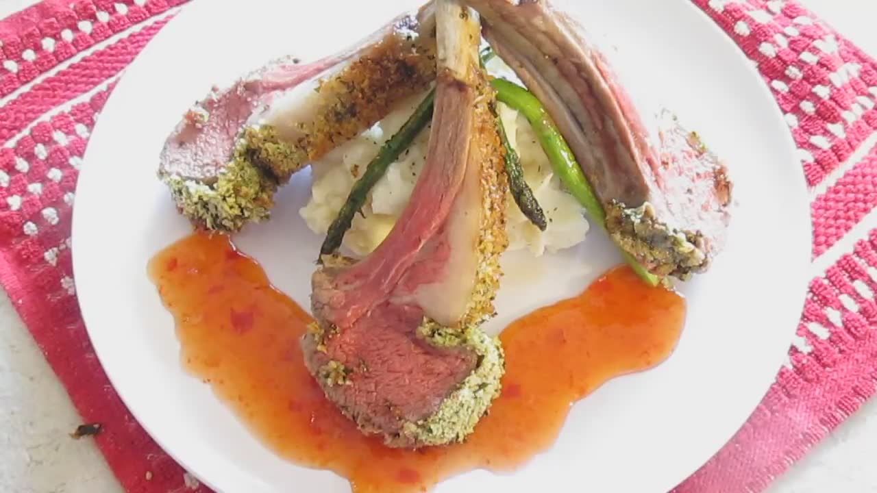 Elegant lamb dish preparation