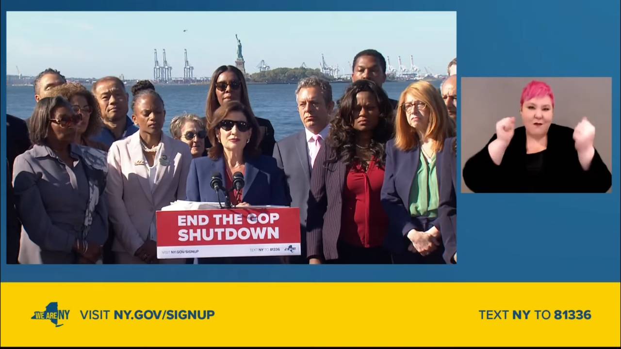 10 01 25 New York - Gov. Hochul on the government shutdown:  Republicans "alone are responsible for this"