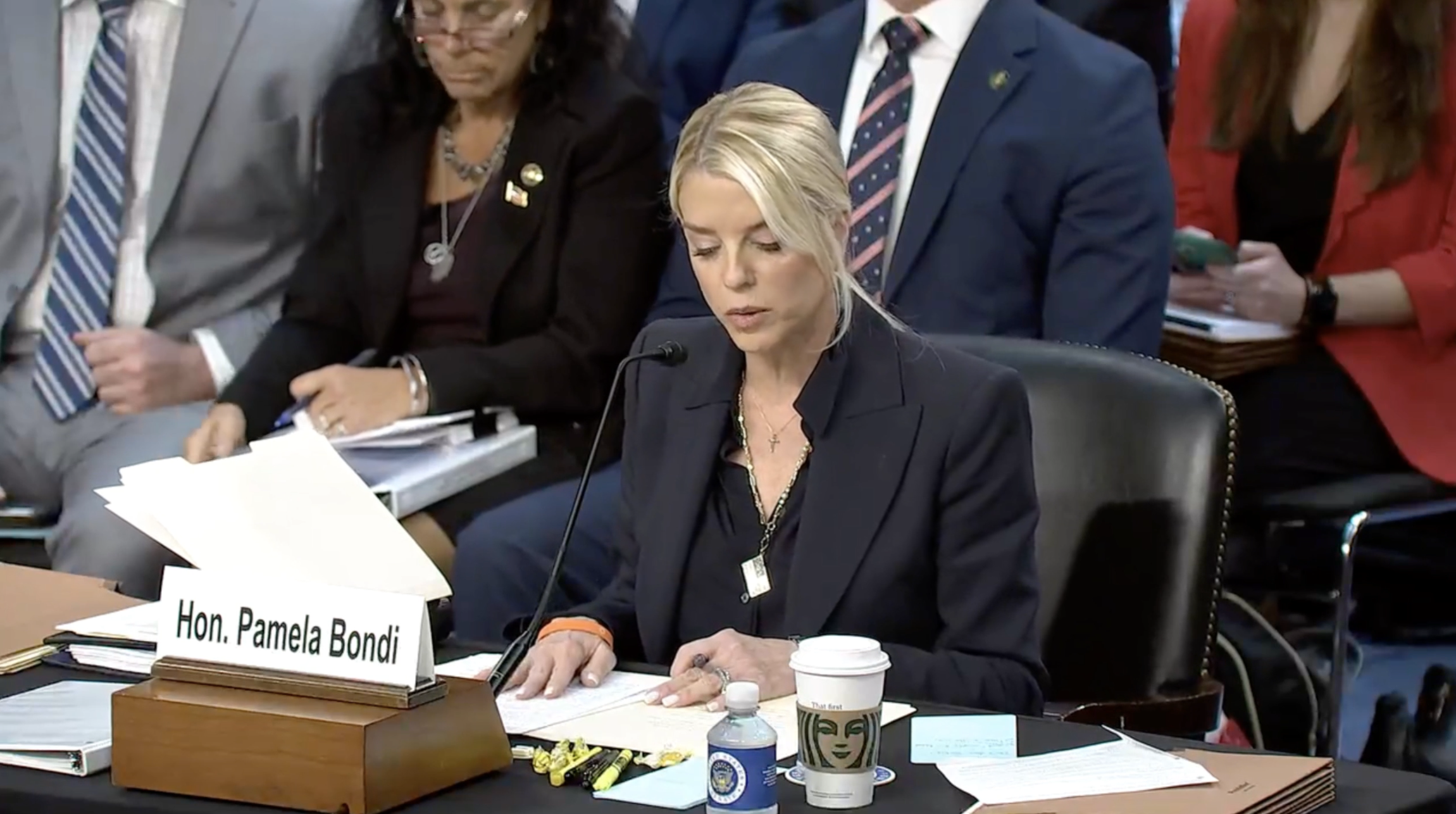 Oversight hearings to examine the Department of Justice– Pam Bondi: “We learned the former FBI secretly investigated you and your colleagues.”
