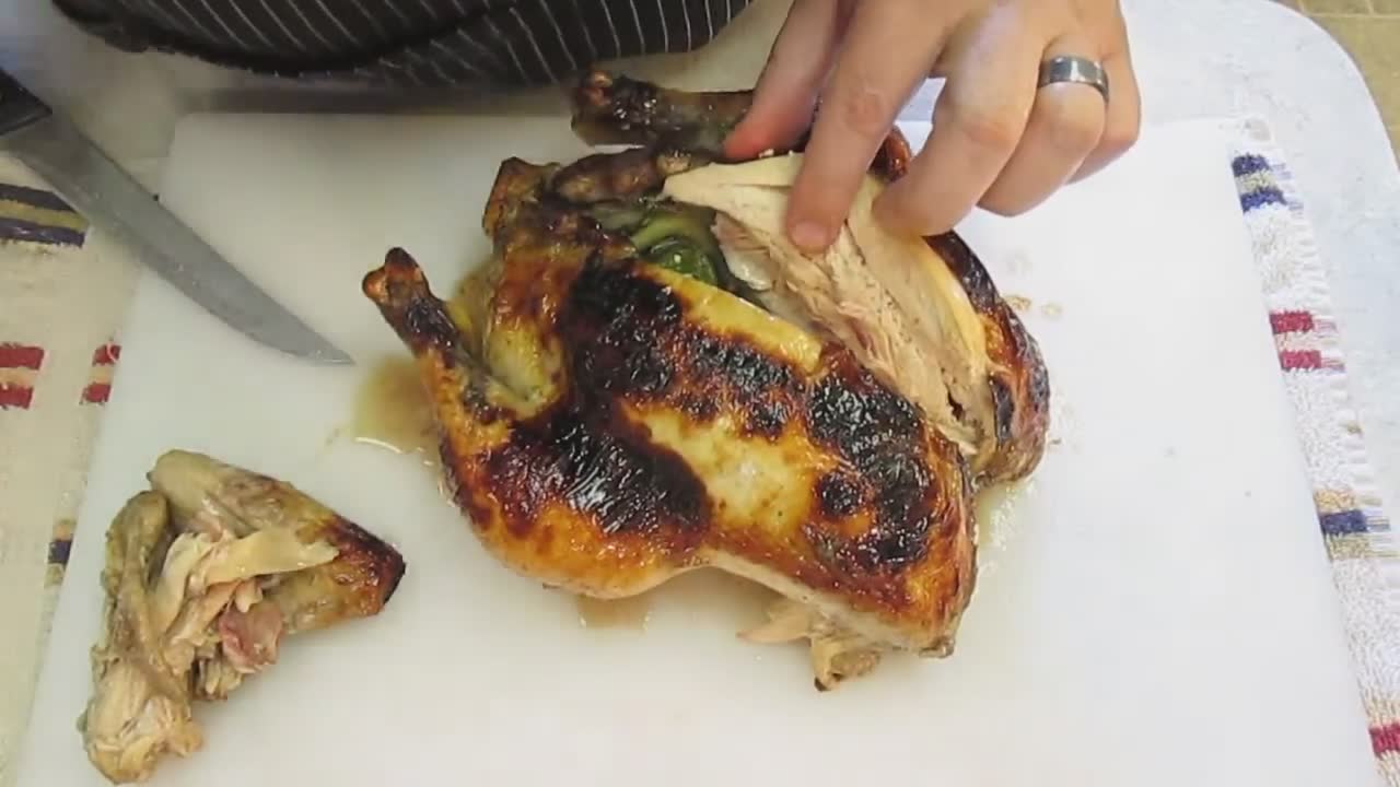 Whole chicken carving guide – breasts, wings, legs and thighs