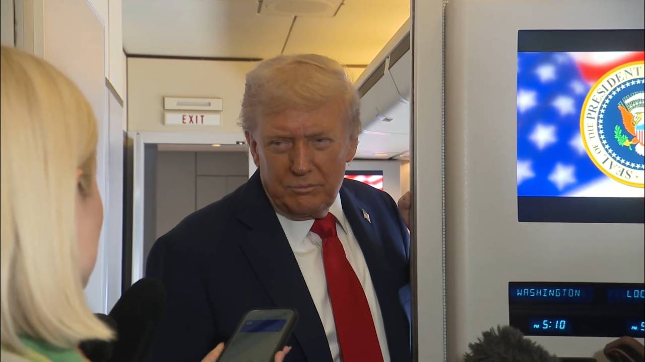 Air Force One - President Trump on Netanyahu: “I think he was the right person at this time”