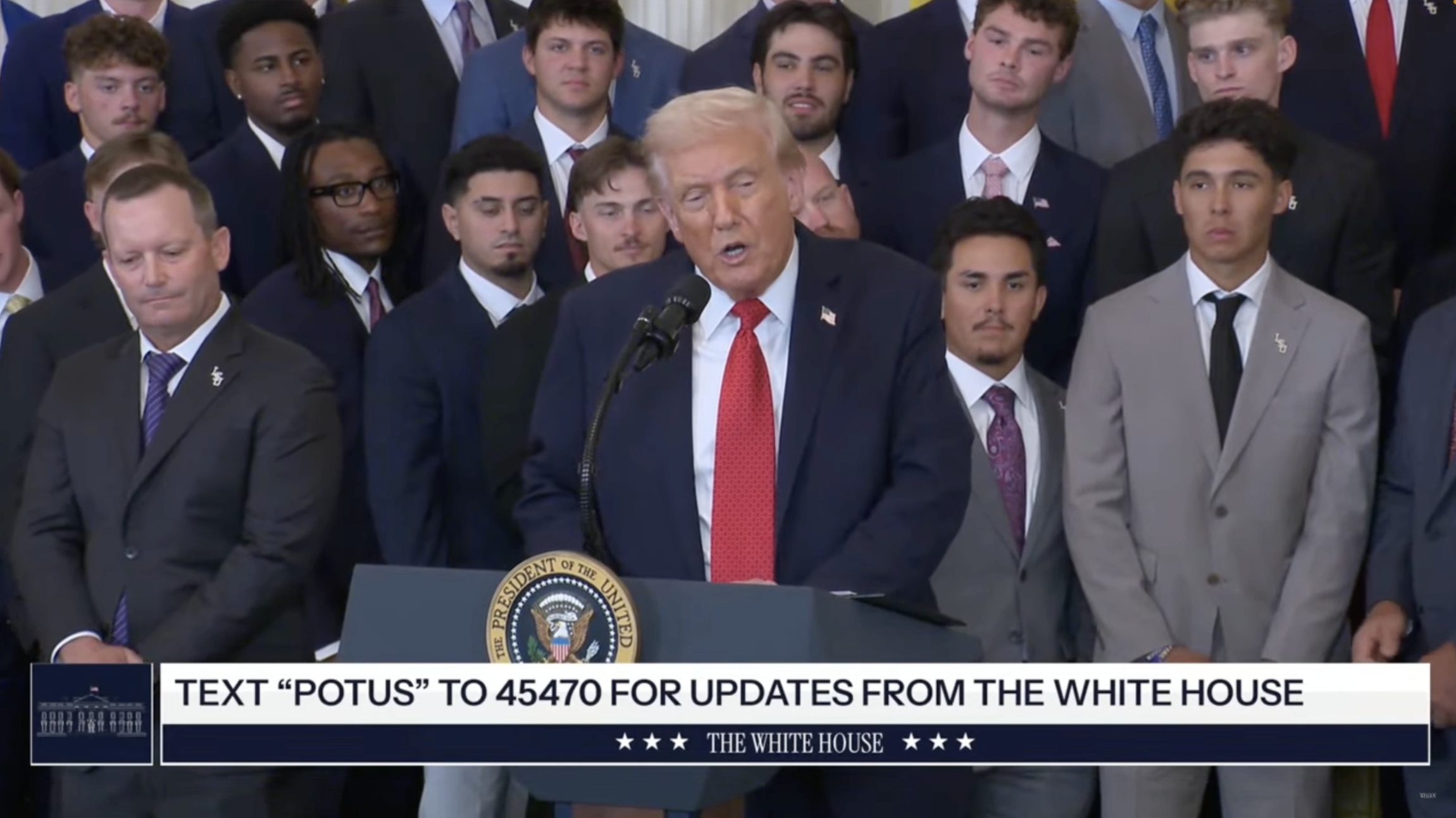  The White House– President Trump: “We’re one heart attack away from losing the majority.”