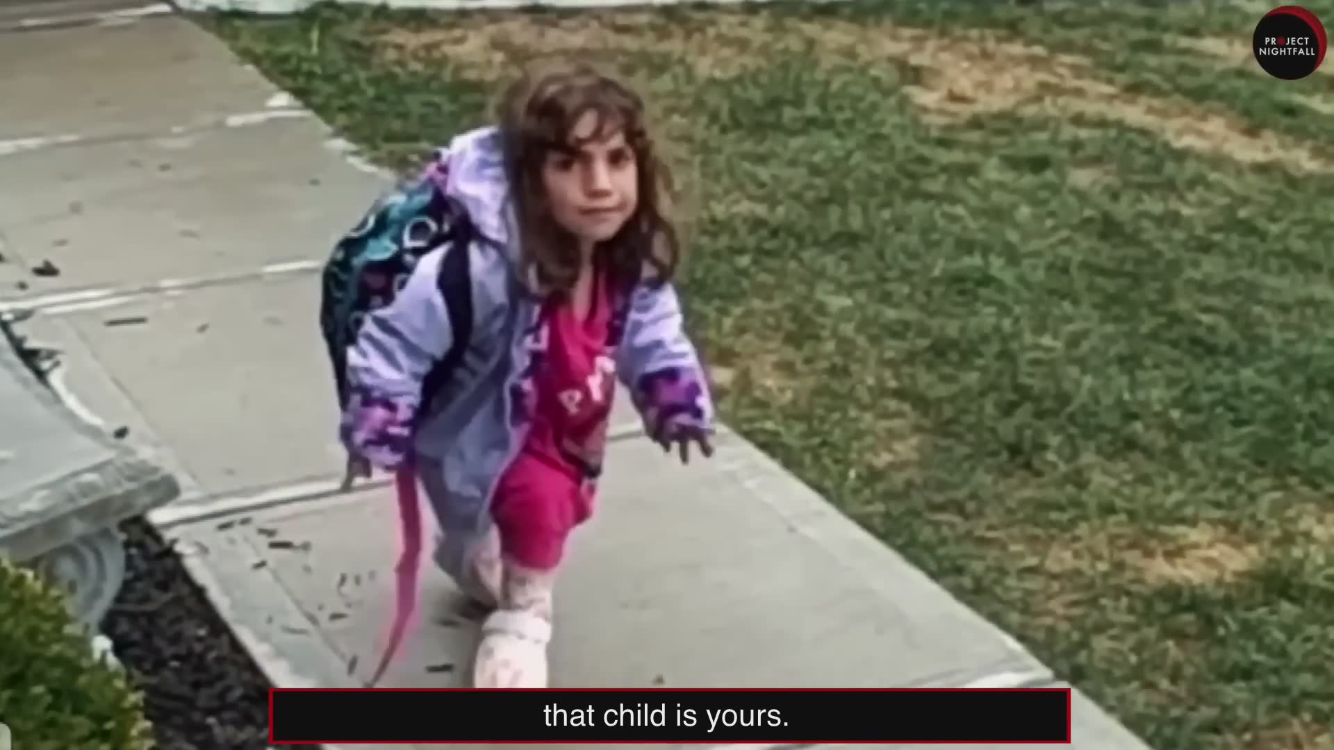 An adult woman pretends to be a child