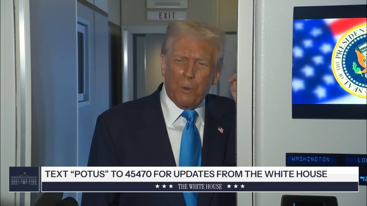 Air Force One gaggle - Pres. Trump on meeting with China: "I'm very optimistic"