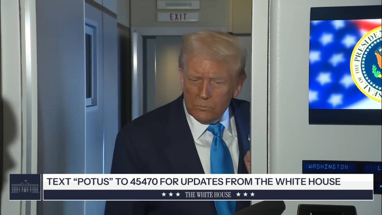 Air Force One gaggle - Pres. Trump: "We're getting all our manufacturing back in the car business"