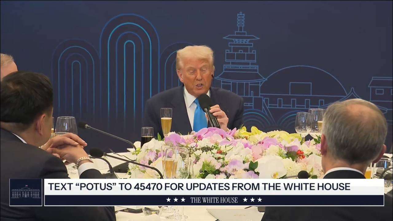 South Korea Dinner - Pres. Trump: "We had a tremendous meeting today with South Korea"