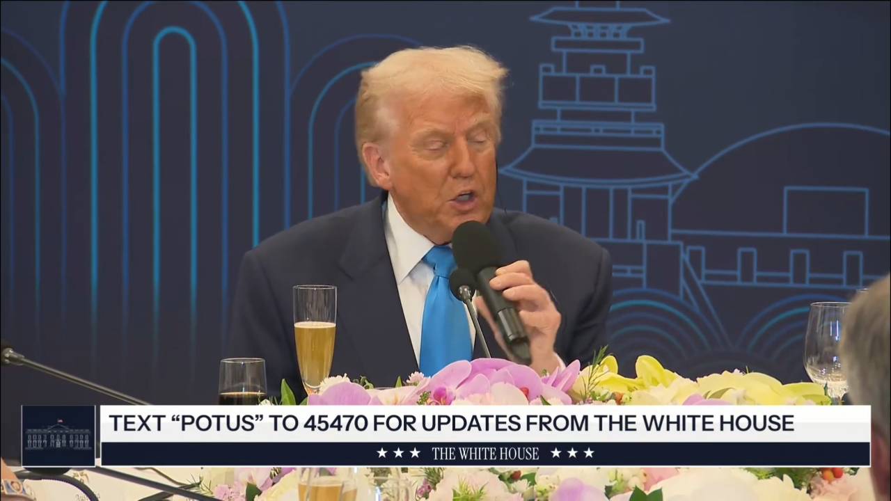 South Korea Dinner - Pres. Trump: "You have a little bit of a cloud over your country and we're going to get that cloud solved"