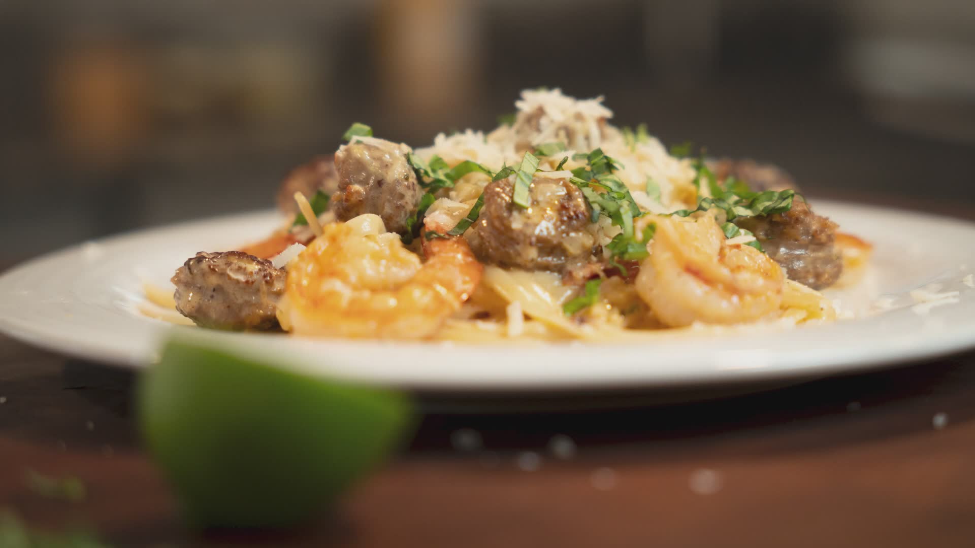 Spicy Cajun pasta with shrimp and sausage