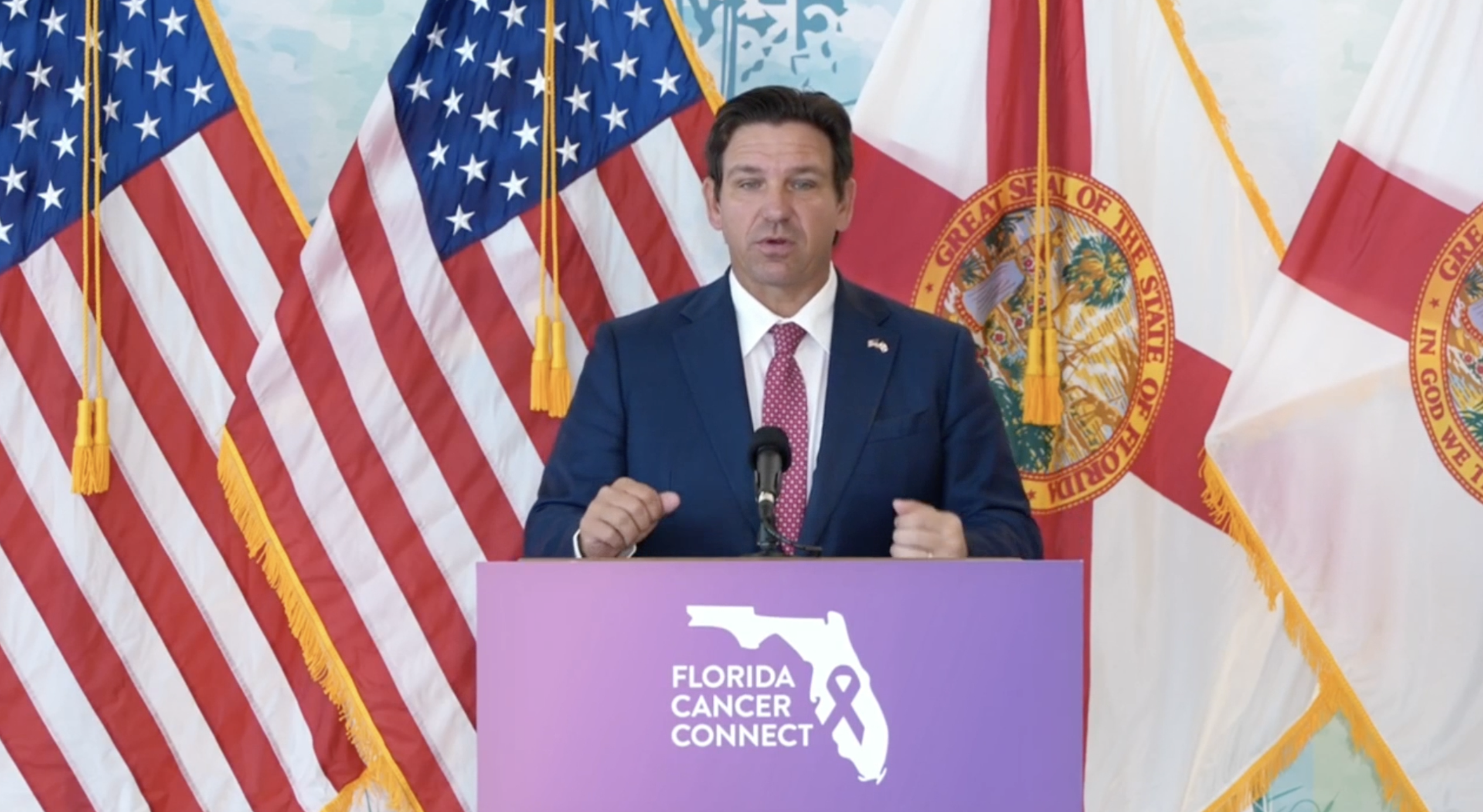 Governor Ron DeSantis and First Lady Casey DeSantis Announce Cancer Funding Awards–  Ron DeSantis (R-FL): “We don't wanna be in a situation where a parent would feel like they have to go to a different state, uh, to be able to treat their, their child, with cancer.”