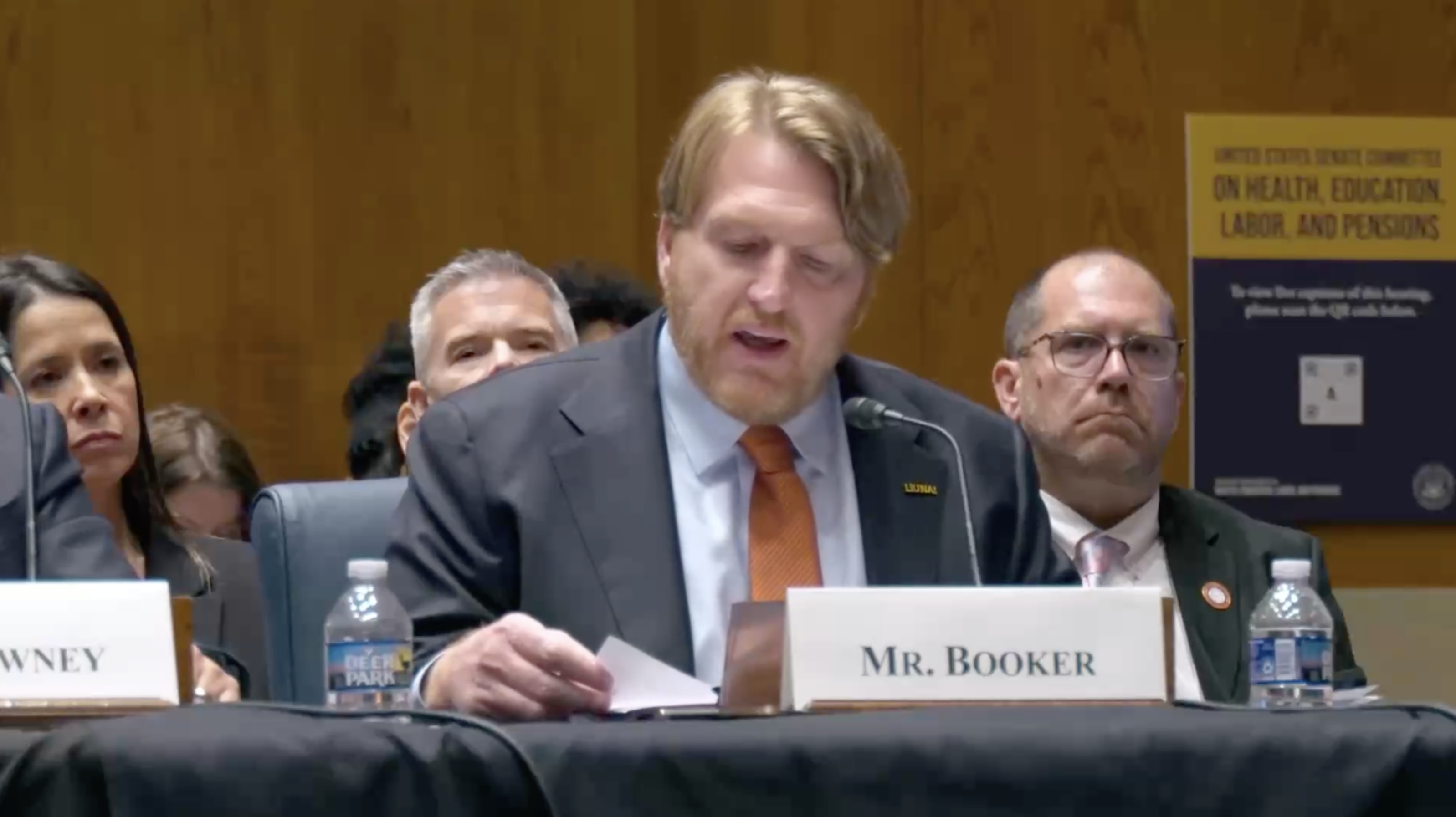 Hearings to examine registered apprenticeship…– Mr. Booker (President of Laborers Union): “Nothing kills work like Chaos and uncertainty.“