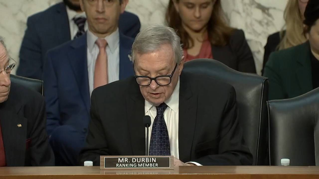 Senate Judiciary - Sen. Durbin (D-IL): "The full might of federal law enforcement is being directed at states and cities that just didn't happen to vote for President Trump"