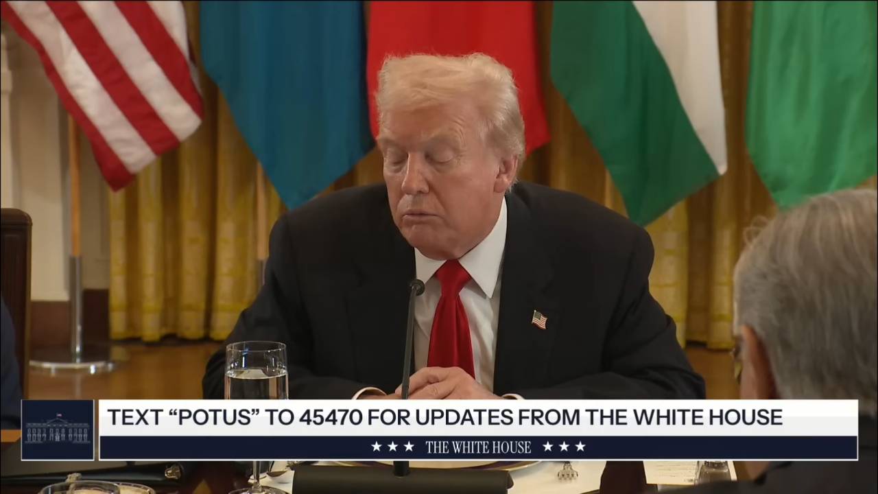 White house - 11 6 25 - President Trump: “Under Donald Trump as president is 25% less for a Thanksgiving meal”