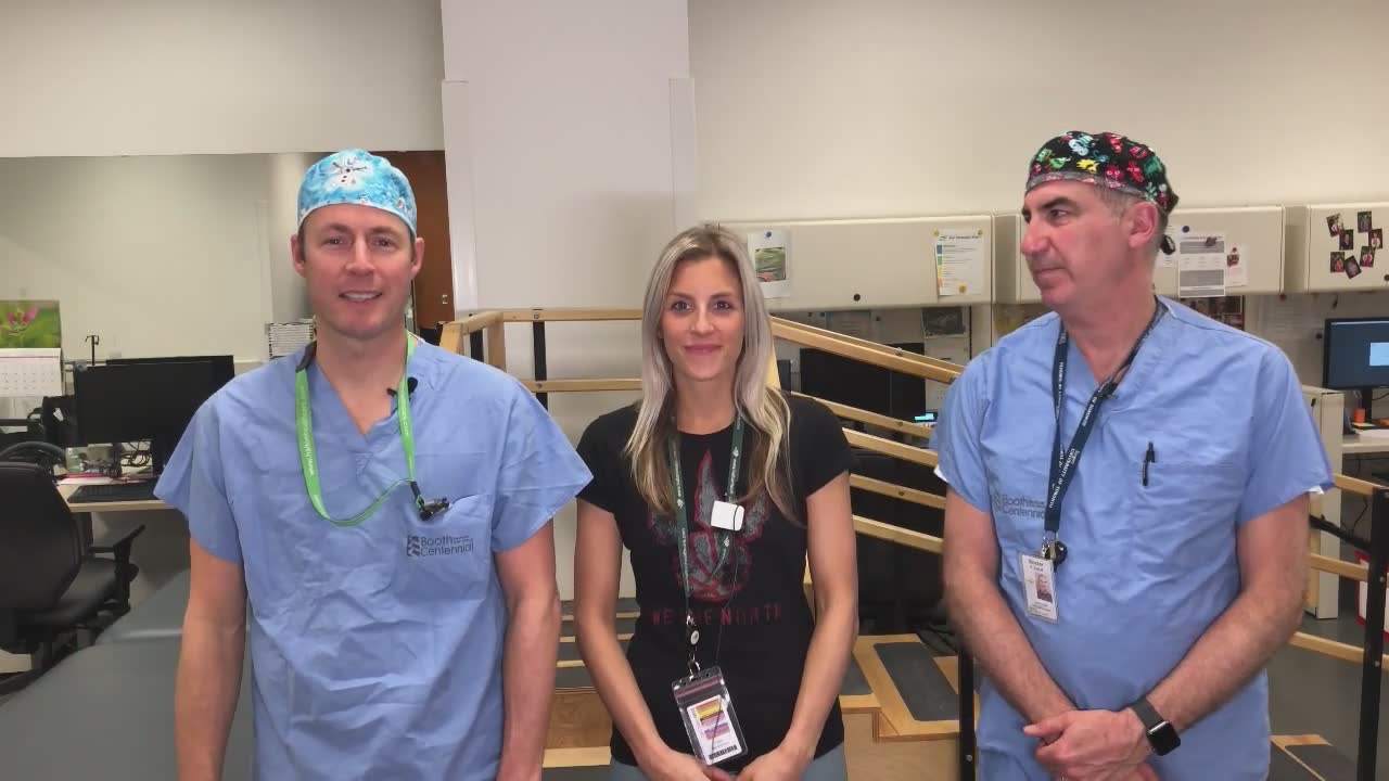 Using a cane or walker after joint replacement