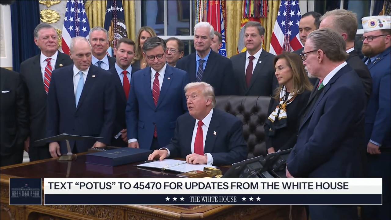 11-12-25 White House - Pres Trump: "The extremists in the other party insisted on creating the longest government shutdown in American history"