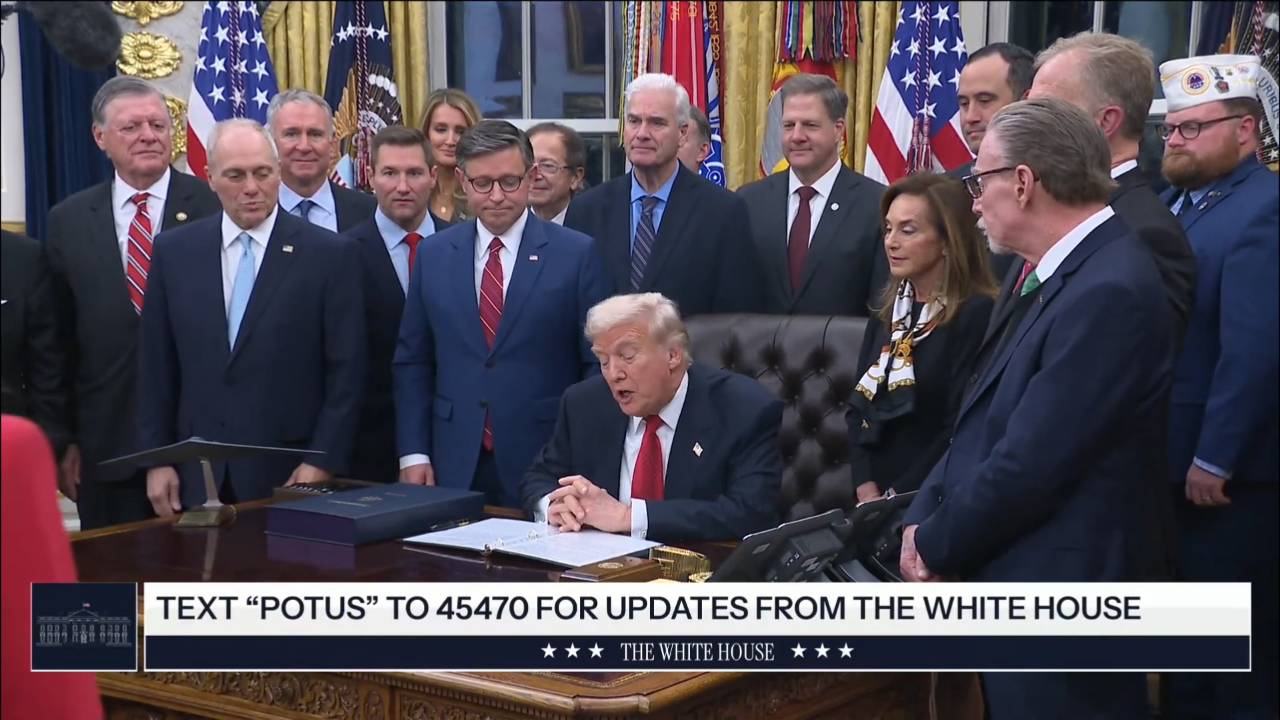 11-12-25 White House - Pres. Trump: "Democrats in Congress shut down the government of the United States in an attempt to extort American taxpayers for hundreds of billions of dollars for illegal aliens"