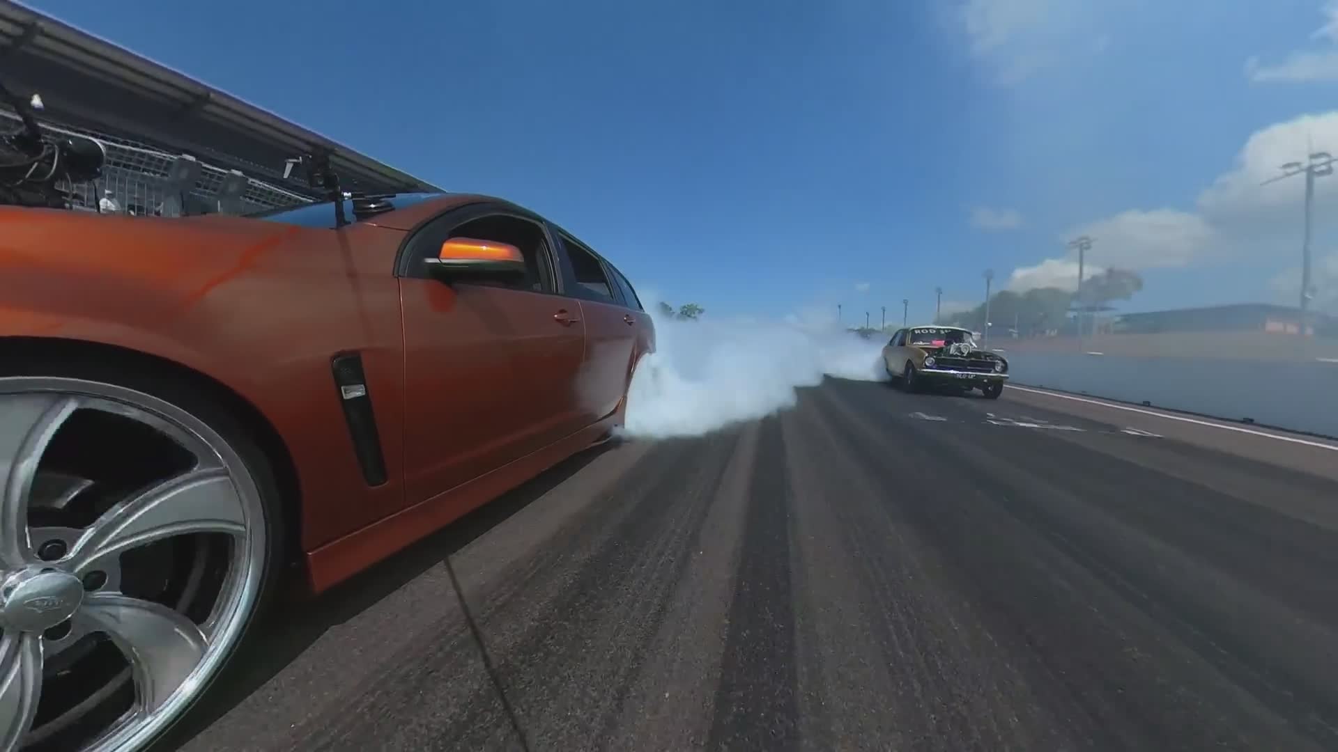 First day coverage of Darwin's wild automotive festival featuring burnout competitions