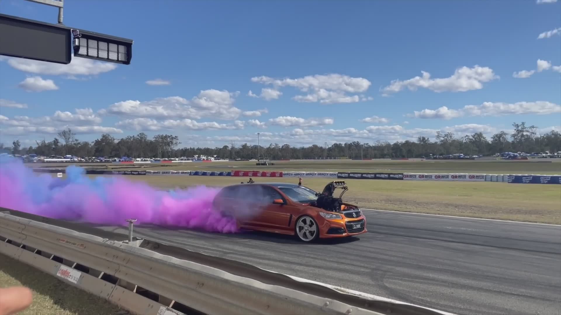 Second day mayhem at Queensland motorsport park with sideways action and mechanical failures