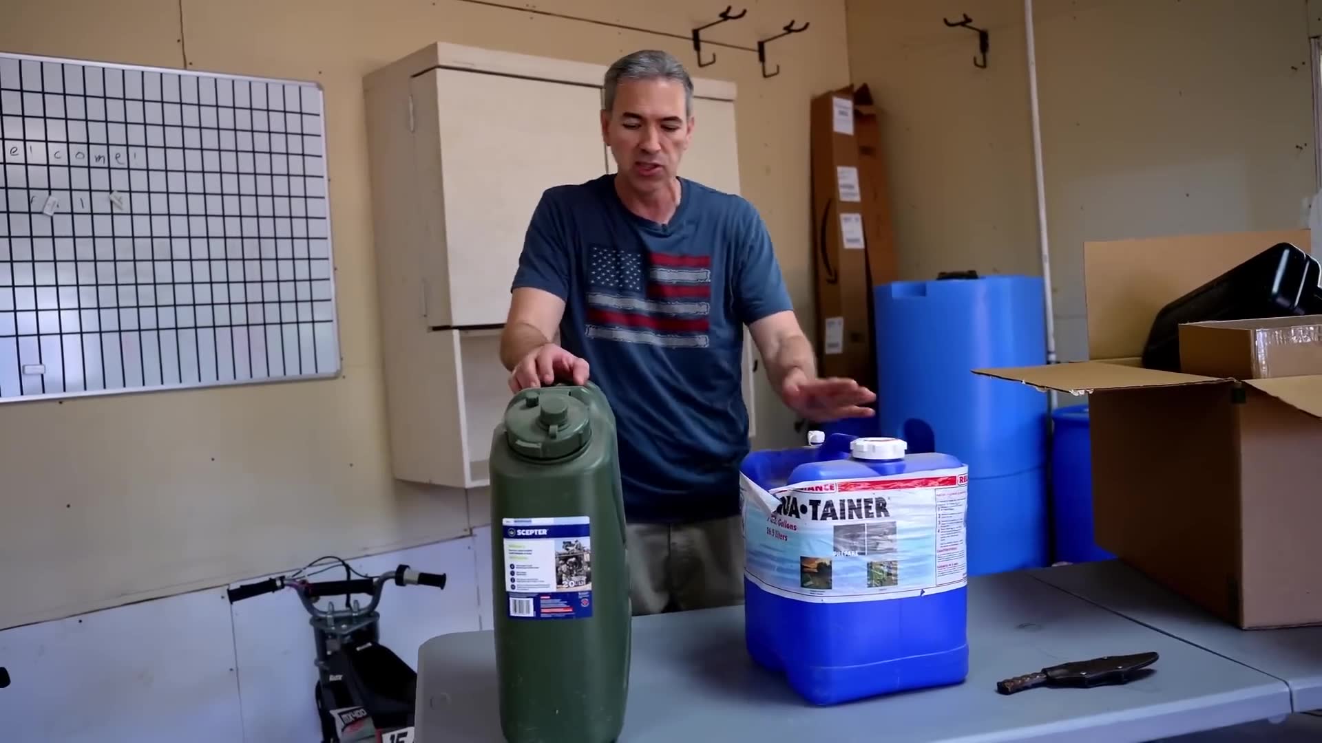 Comparison of different water storage solutions for maintaining clean drinking supply during crises