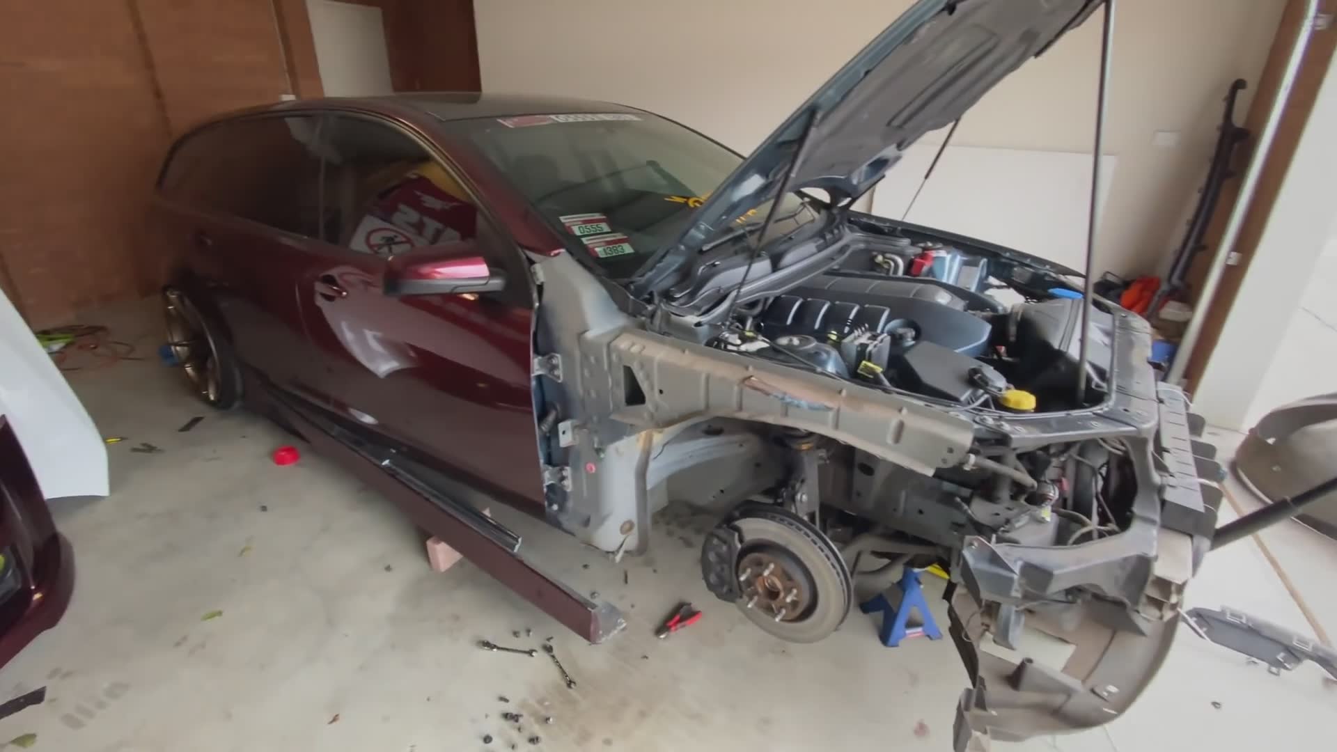 Final steps converting the sedan's front fascia to the newer generation styling