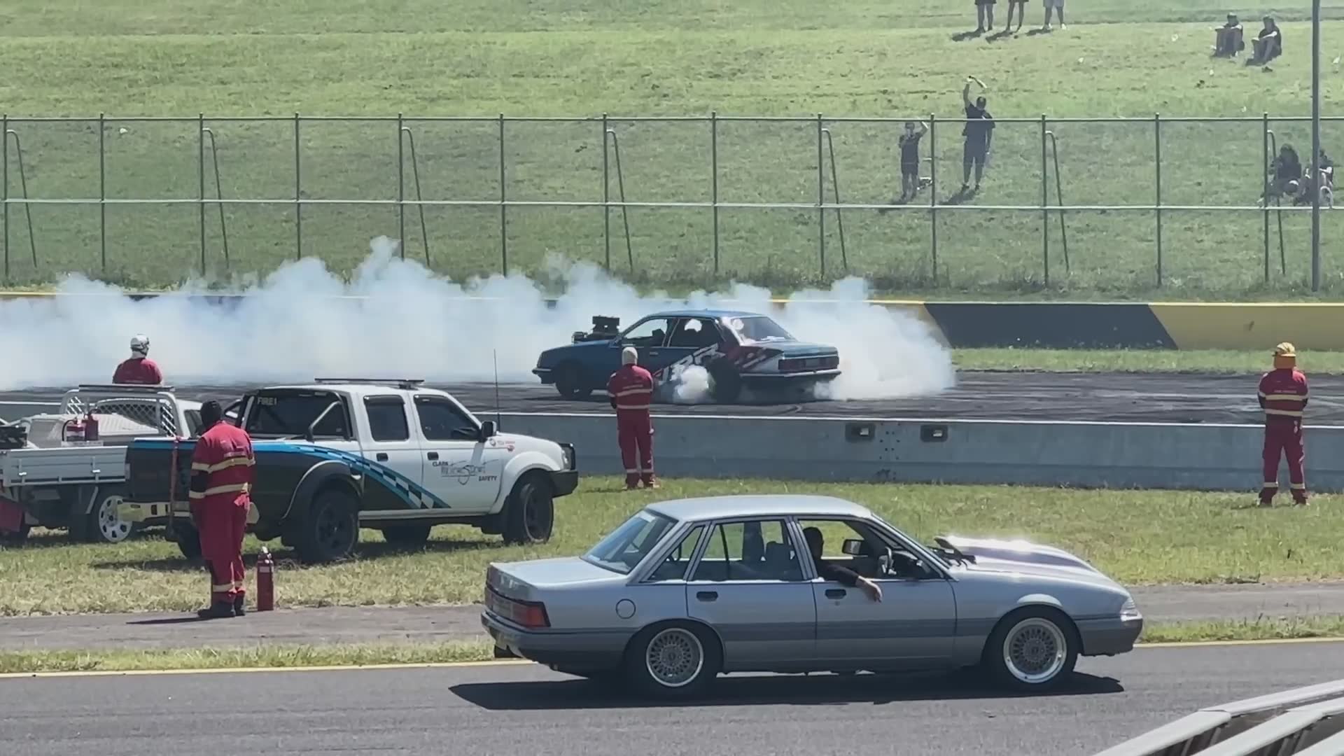 Maximum effort testing the wagon's capabilities at the track after extensive preparation