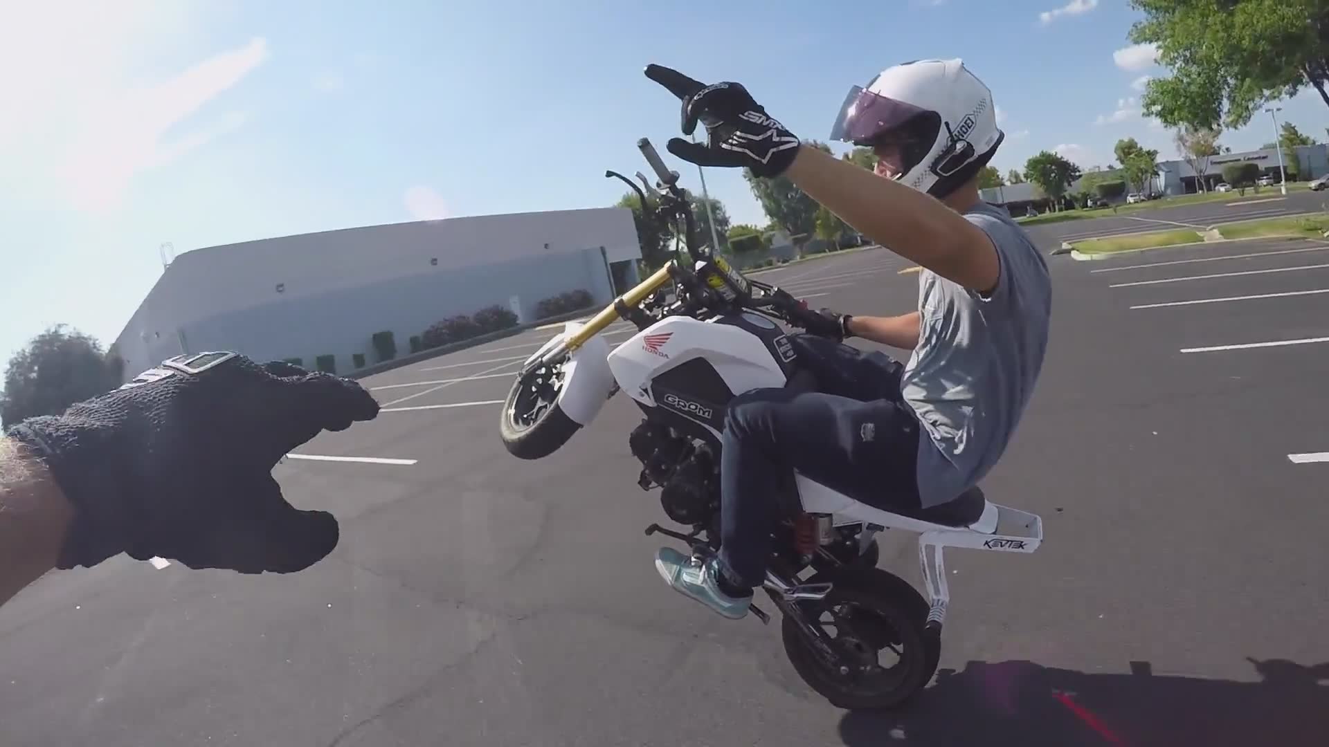 Advanced stunt tutorial for experienced riders wanting to progress beyond two-handed wheelies