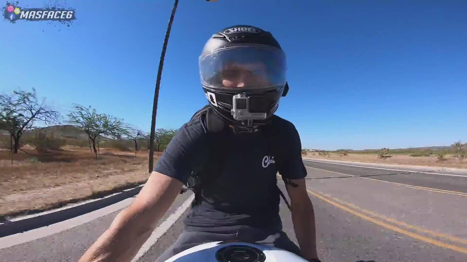 Solo rider attempts supermarket run with limited cargo space on sport bike