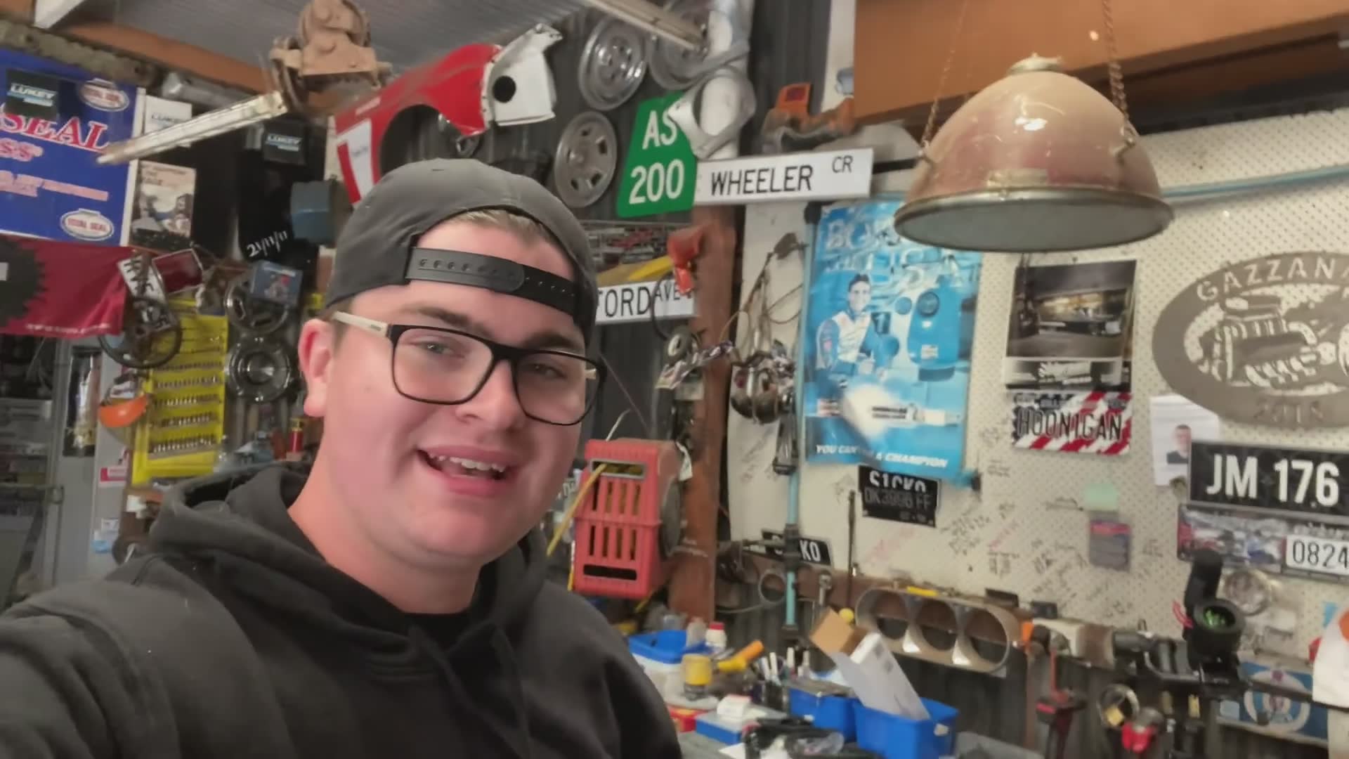 Touring an incredible garage and getting to drive a legendary burnout car