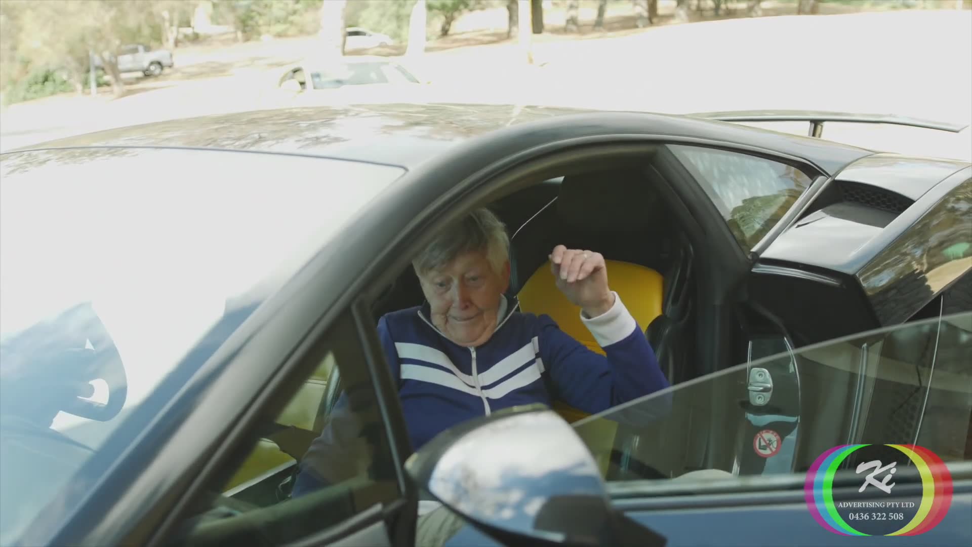 Elderly passenger fulfills dream of riding in an exotic supercar