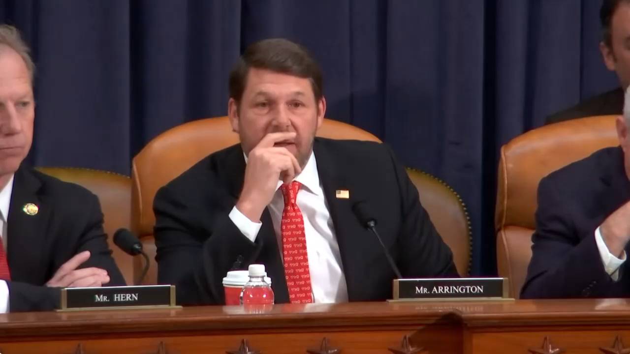 House ways and means - Rep. Arrington (R-TX): "Its telling that my democrat colleague have pivoted from tax to trade" 