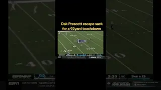 #Cowboys Dak Prescott escapes a sack for a 92-yard touchdown!!!!
