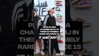 Peso Pluma channeled MJ in these extremely rare Air Force 1s #SneakerShopping