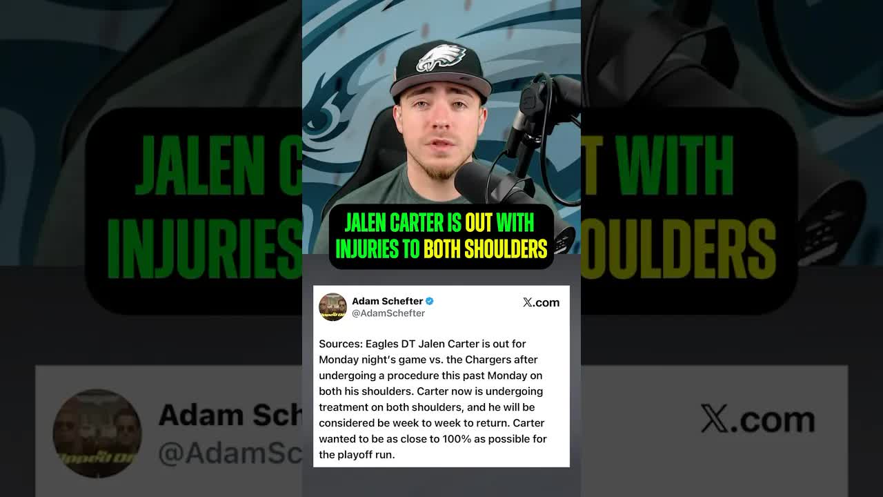 BREAKING: The #Eagles just got some brutal injury news about Jalen Carter #philadelphiaeagles #nfl episode artwork