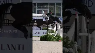 When you leave a stride out but your mare is scopey as hell and tries her heart out for you 💙🐎