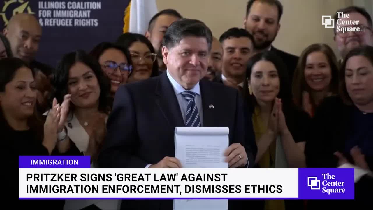 Pritzker signs 'great law' against immigration enforcement, dismisses ethics concerns