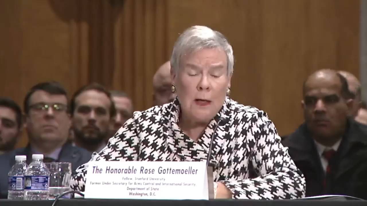 Senate Foreign Relations - Witness Rose Gottemoeller: "One of the most important races going on is not the nuclear arms race 2.0, its the AI race"