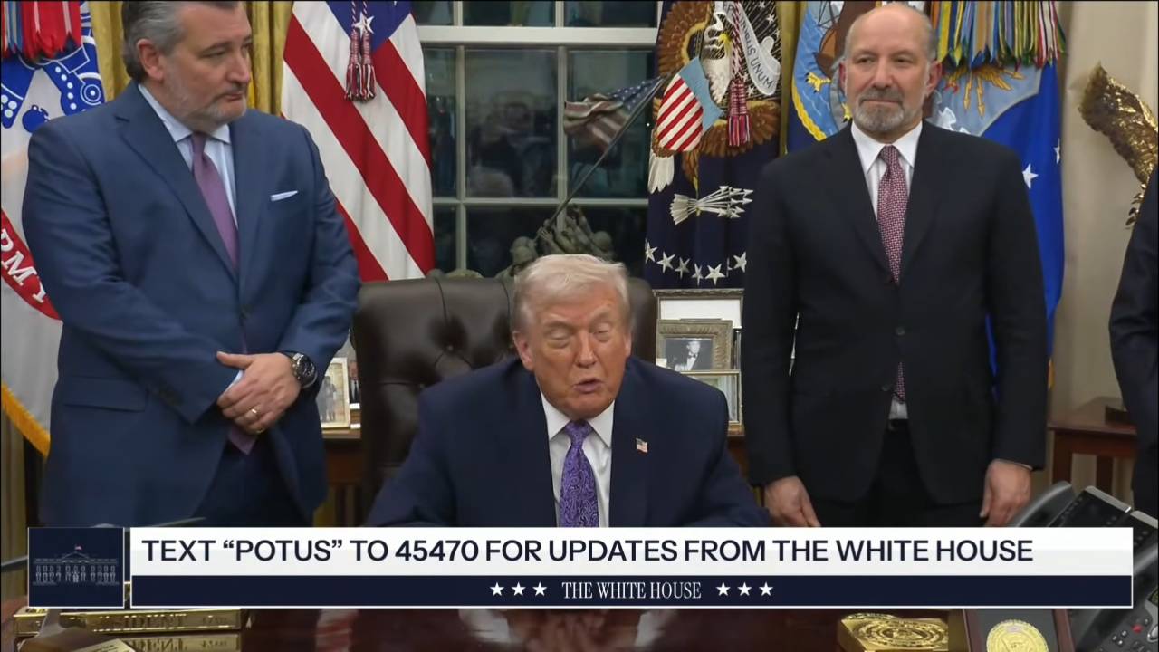 White House - President Trump: “we have 38 trillion in debt which we'll start paying off pretty soon”