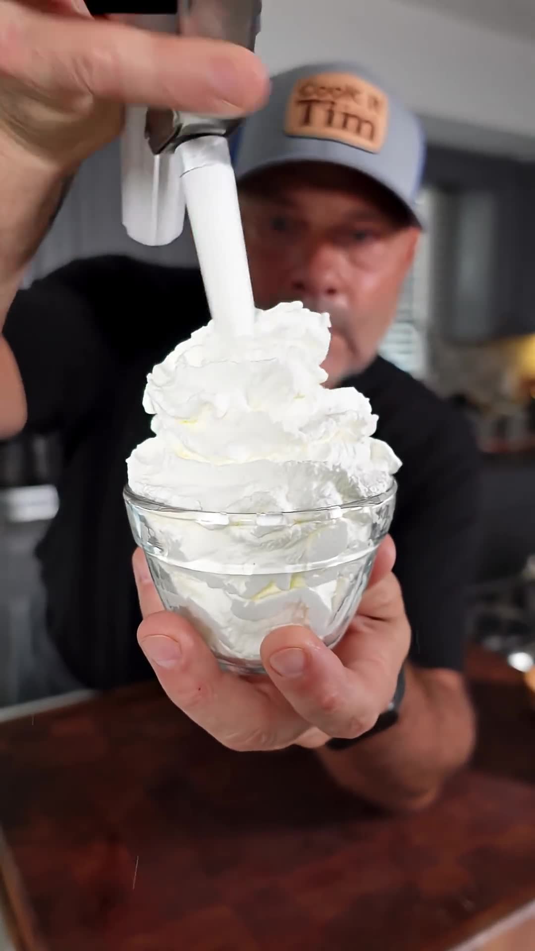 Simple fresh whipped cream made from scratch