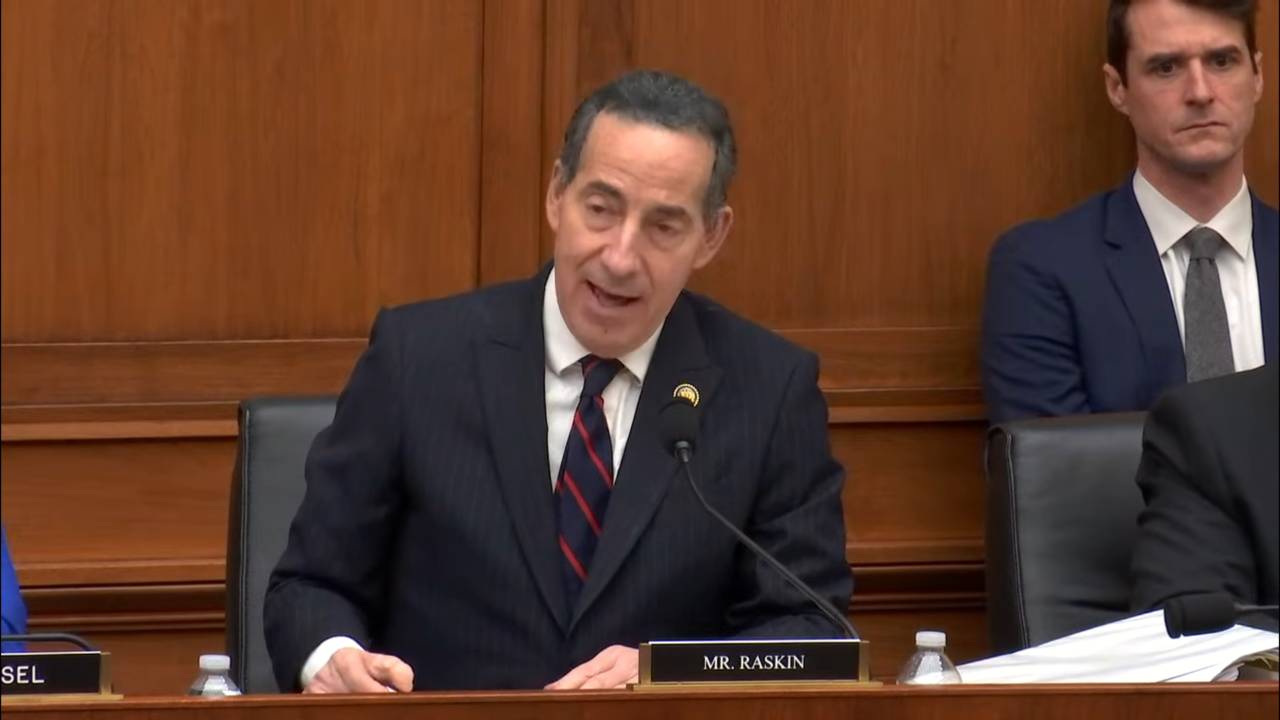 House Judiciary - Rep. Raskin (D-MD): “thank you for sounding the alarm today about backroom corruption political favoritism and betrayal of the rule of law”