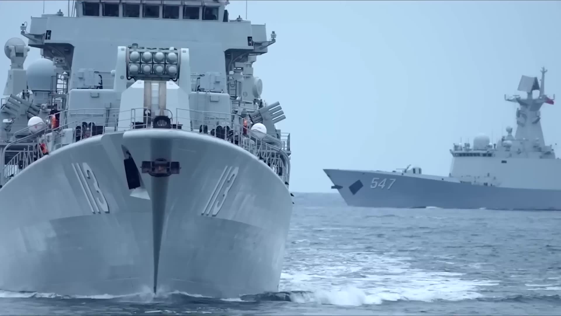 Chinese warships shadow British patrol vessel